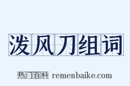 泼风刀组词是什么意思的图片